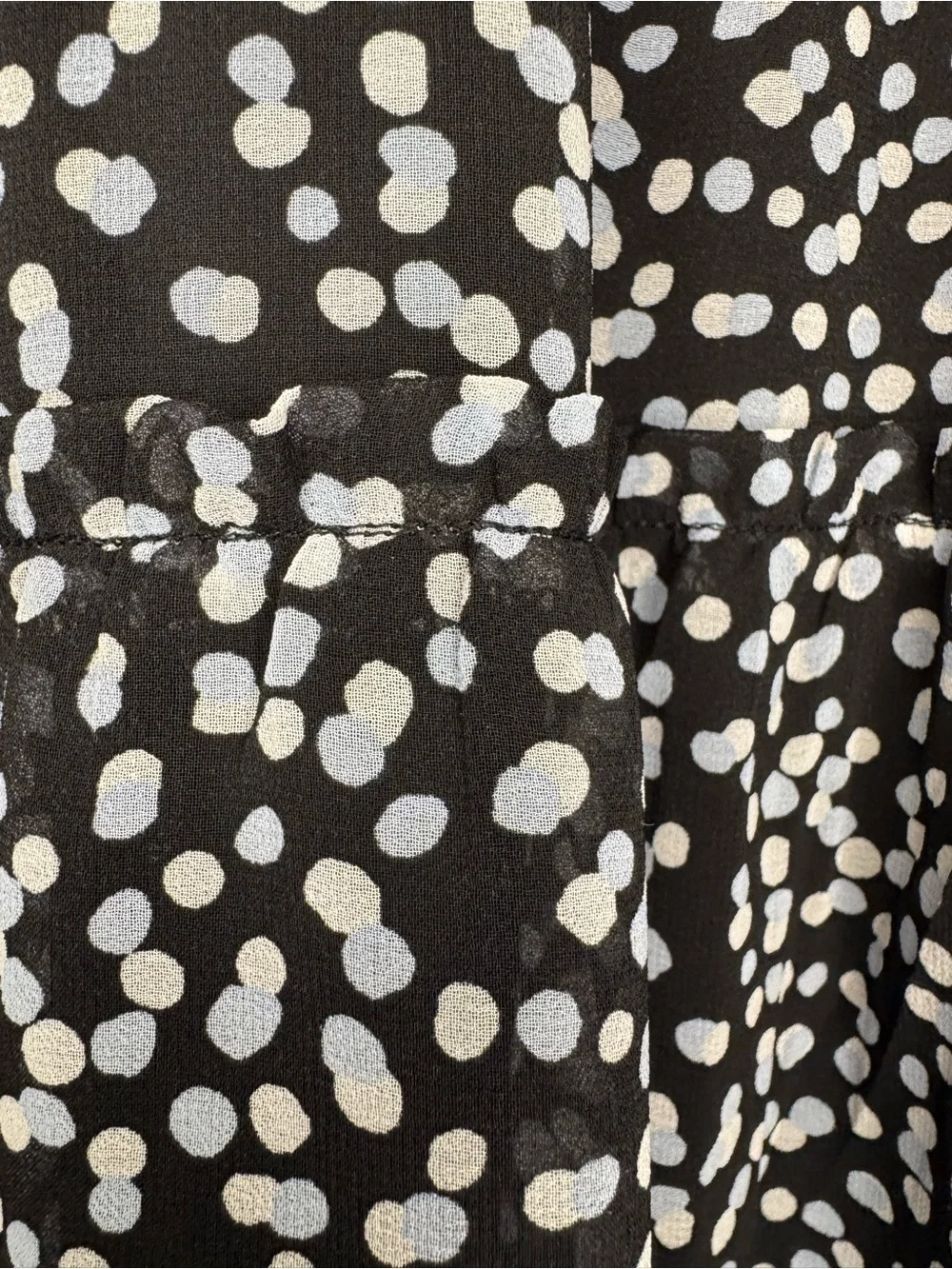 Plus Size Printed Dot V-Neck Women's Dress with Flutter Sleeves, Tier Skirt - 3x